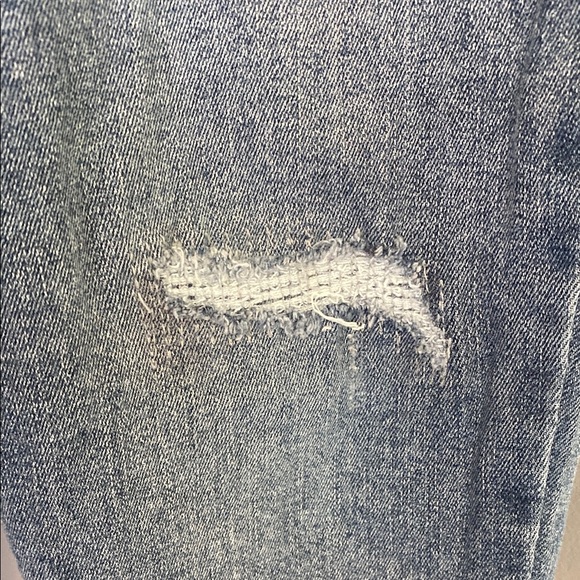 GAP Blue Jeggings with Distressed Details. Size 16. Button fly. - Picture 4 of 6